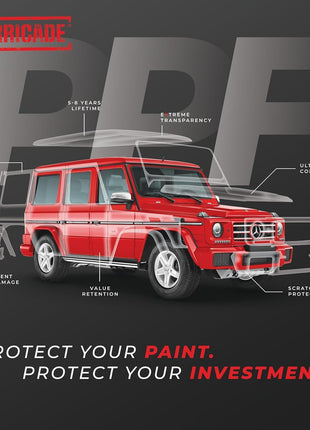 VViViD Barricade Premium Clear Paint Protection Film (1 inch x 96 inch)