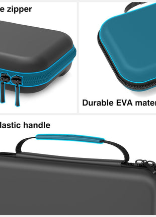 HEYSTOP Carrying Case for Nintendo Switch 2, Water-Resistant Hard Shell Travel Pouch with 12 Game Slots, Slim Storage Bag for Backpacking & Road Trip, Secure Straps & Dual Zippers, Black