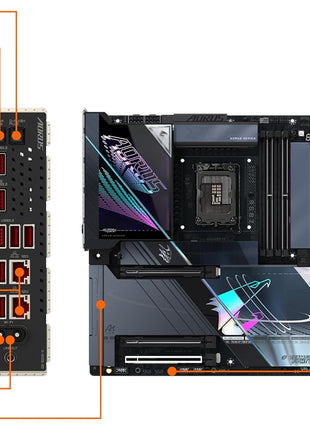 GIGABYTE Z890 AORUS Master AI TOP Intel Core Ultra (Series 2) LGA 1851 Motherboard, E-ATX, DDR5, 4X M.2, PCIe 5.0, Thunderbolt 4, WIFI7, 10GbE LAN, EZ-Latch