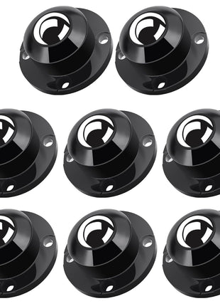 Self Adhesive Caster Wheels, Appliance Rollers for Kitchen Appliances, 1 Inch Swivel Steel Universal Wheel Appliance Sliders, 28 LBS Load Capacity Per Wheel Low Profile Roller (8 PCS, Black)