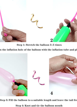 LXZFCRG 260 Balloons Pack of 100 Long Balloon Animal Twisting Balloons for for Animal Shape Birthdays Clowns