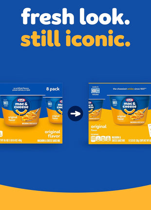 Kraft Mac and Cheese, 8 Cups, for Easy Dinner or Dinner Sides, Original Flavor, No Artificial Flavors, Preservatives or Dyes, 2.05 oz