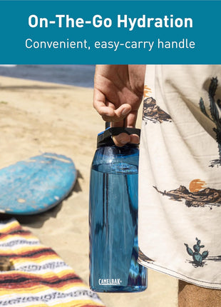 CamelBak Chute Mag BPA Free Water Bottle with Tritan Renew - Magnetic Cap Stows While Drinking, 25oz, Charcoal