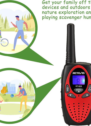Retevis RT628 Walkie Talkies for Kids,Toys Gifts for 6-12 Years Old Boys Girls,Long Range 2 Way Radio 22CH VOX,Birthday Gift,Family Walkie Talkie for Camping Hiking Indoor Outdoor