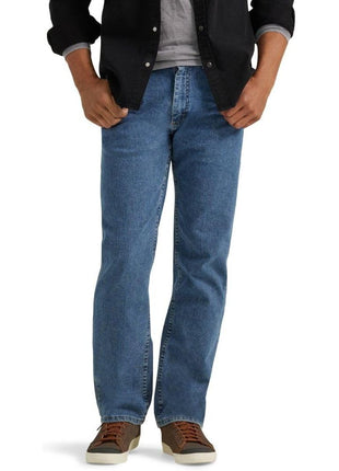 Wrangler Authentics Men's Regular Fit Comfort Flex Waist Jean, Dark Stonewash, 36W x 30L