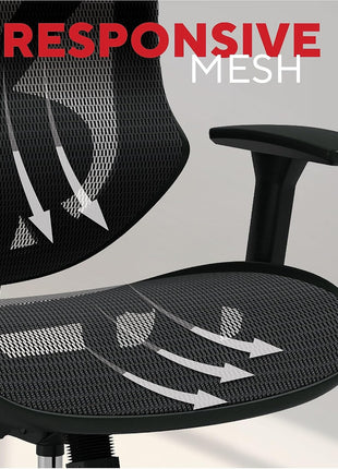 Staples Dexley Ergonomic Mesh Task Chair, Lumbar Support, Adjustable, Black