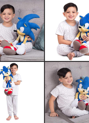 Sonic The Hedgehog Anime Kids Bedding Super Soft Plush Cuddle Pillow Buddy, 22 inch Tall, (Officially Licensed Product) by Franco