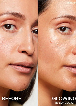 Saie Glowy Super Gel Trio - Mini Starglow, Sunglow & Roseglow (0.5 oz Each) - Hydrating Makeup Primers & Illuminating Serums with Vitamin C + Squalane for Dewy, Radiant Skin