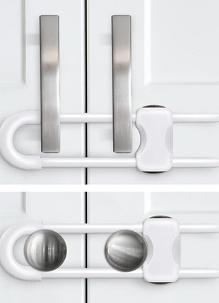 Baby Proofing Cabinets,Cabinet Locks for Babies,U-Shaped Child Locks for Cabinets, Child Proof Cabinet Latches,Child Safety Cabinet Locks with Adjustable by SPISPI (Pack of 2)