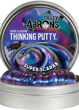Crazy Aaron's Thinking Putty - Super Scarab - Multi-Color Sensory Putty for Kids and Grown ups in a 4" Tin - Creative and Endless Fun, Stress Relief Therapy Toys, Never Dries Out - Made in USA