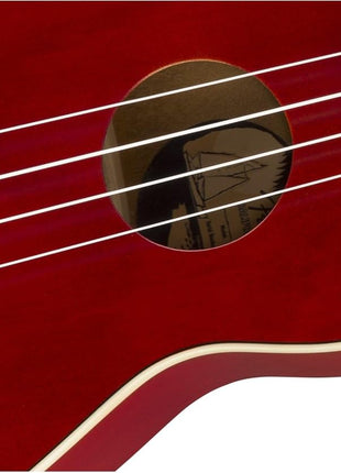Fender Venice Soprano Ukulele - Cherry Bundle with Gig Bag and Tuner