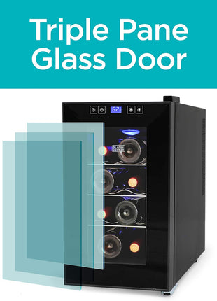 BLACK+DECKER BD60026 Wine Cellar with LED Display (8-Bottle Capacity)