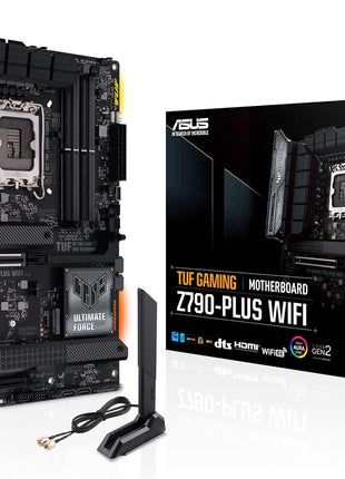 ASUS TUF Gaming Z790-Plus WiFi LGA 1700(Intel 14th,12th &13th Gen) ATX Gaming Motherboard(PCIe 5.0,DDR5,4xM.2 Slots,16+1 DrMOS,WiFi 6,2.5Gb LAN,Front USB 3.2 Gen 2 Type-C,Thunderbolt 4(USB4),Aura RGB)