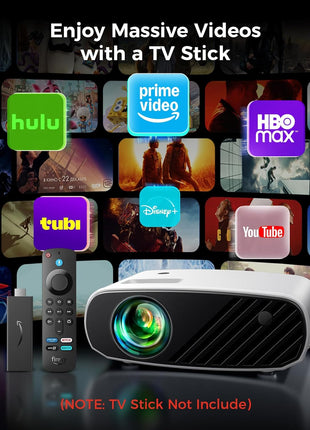 Mini Projector, ELEPHAS Portable Projector for iPhone, 7000L with Synchronize Smartphone Screen, Movie Projector with 1080P HD/200 Screen Support, Compatible with Android/iOS/TV Stick/HDMI/USB/SD
