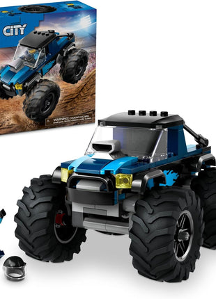 LEGO City Blue Monster Truck Off-Road Toy Playset with a Driver Minifigure, Imaginative Toys for Kids, Fun Gift for Boys and Girls Aged 5 Plus, Mini Monster Truck, 60402