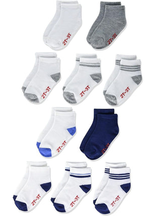 Hanes Baby And Toddler Socks, Non-slip Grip Ankle Socks, Boys' and Girls', Multipacks