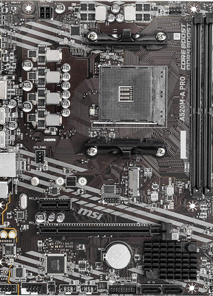 MSI A520M-A PRO Gaming Motherboard (AMD Ryzen 5000, AM4, DDR4, PCIe 3.0, SATA 6Gb/s, M.2, USB 3.2 Gen 1, DVI/HDMI, Micro-ATX)