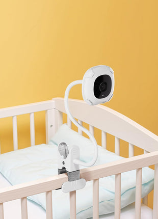 honecumi Baby Monitor Clip Mount Compatible with Nanit Pro Smart Baby Monitor & Flex Stand, 16.9in Flexible Gooseneck Crib Camera Holder with Strong Clamp, No-Drill Tool-Free Baby Monitor Stand