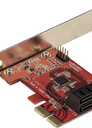 StarTech.com SATA PCIe Card - 4 Port PCIe Expansion Card - 6Gbps - Low/Full Profile - ASM1164 Non-Raid - PCI Express to SATA Converter, TAA (4P6G-PCIE-SATA-CARD)