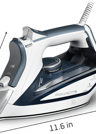 Rowenta Iron Steamer for Clothes, Powerful Steam Iron with Steamers, Focus Stainless Steel Soleplate, 400 Microsteam Holes, Lightweight, Leakproof, 1725 Watts, DW5280