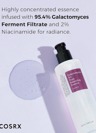 Cosrx Galactomyces 95 Essence, 3.4 fl oz (100 ml), Galactomyces Fermentation Filtrate, Texture Essence, Fermented Beauty Serum, Sensitive Skin, Cosrx Skincare, Basic Cosmetics, Korean Skincare