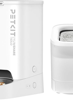 PETKIT Autoamtic Camera Pet Feeder for Cats and Dogs, 1080P HD AI-Powered Camera with Wide Angle and Night Vison, 2-Way Audio, Ultra Quiet 1.85L Cat Water Fountain, App Control