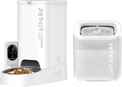 PETKIT Autoamtic Camera Pet Feeder for Cats and Dogs, 1080P HD AI-Powered Camera with Wide Angle and Night Vison, 2-Way Audio, Ultra Quiet 1.85L Cat Water Fountain, App Control