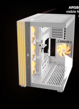 be quiet! Light Base 600 LX Black PC Case | Fully Windowed Front and Side Panel | Dual Chamber | ARGB LED Strip | 4 Light Wings LX 120mm PWM Fans | Inverted and Horizontal Layout Customizable | BGW67