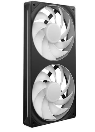 NZXT F240 RGB Core - 240mm Single-Frame RGB Fan Unit - Black | 240mm single-frame unit with two 120mm RGB fans on one cable. Speed and lighting controlled through CAM.