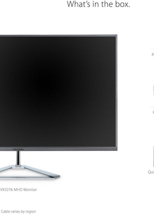 ViewSonic VX3276-MHD 32 Inch 1080p Widescreen IPS Monitor with Ultra-Thin Bezels, Screen Split Capability HDMI and DisplayPort
