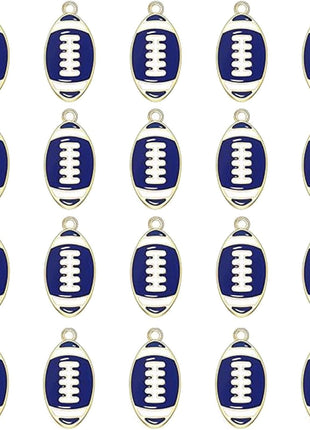 20PCS Sports Charms Enamel Basketball Baseball Pendant Charms for Jewelry Making Rhinestone Ball Game Softball Charms for Necklace Bracelet Earrings DIY Crafts