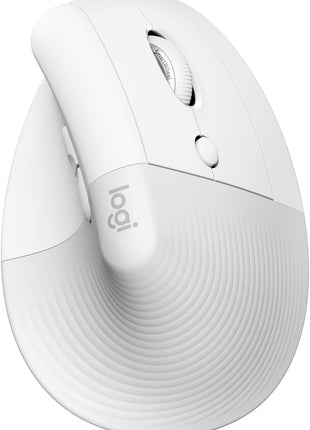 Logitech Lift for Mac Wireless Vertical Ergonomic Mouse, Bluetooth, Quiet Clicks, Silent Smartwheel, 4 Customizable Buttons, for macOS/iPadOS/MacBook Pro/MacBook Air/iMac/iPad - Off White