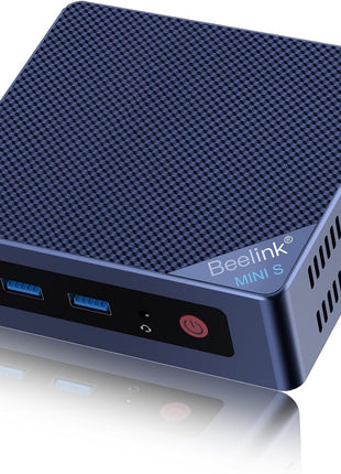 Beelink Mini PC, Mini S12 Intel 12th N95(Up to 3.4GHz), 8GB DDR4 256GB M.2 SSD, Desktop Computers Support 4K Dual HDMI Display/USB3.2/1000Mbps LAN/WOL Home/Office