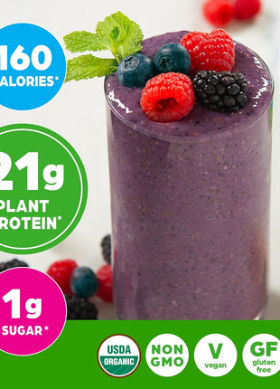 Orgain Organic Vegan 21g Protein + Superfoods Powder, Vanilla Bean, 2.02lb | Plant based protein, 50 superfoods, 8g prebiotic fiber, gluten free, no added sugar, non-GMO, no lactose ingredients