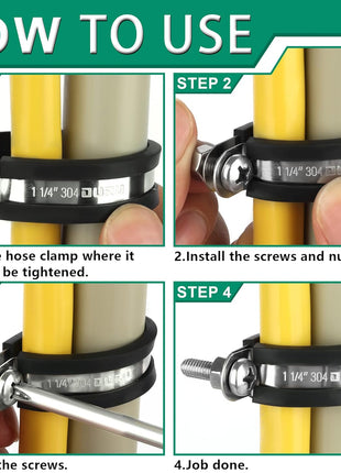 30pcs 3/8 Inch Stainless Steel Cable Clamps,Rubber Coated Cushioned Insulated Cable Clamp,Automotive Cable Wire Clamps,Pipe Clamps,Metal Clamp for Tube,Lines,Wire Cord Installation(Black,10mm)
