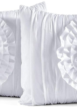 Lush Decor 3 Piece Serena Comforter Set, King, White