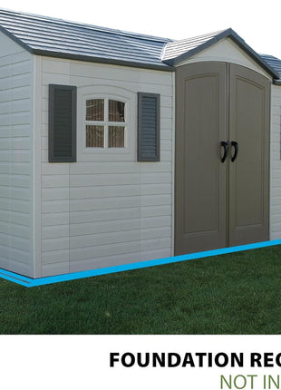 Lifetime 6446 Outdoor Storage Shed, 8 x 15 Foot, Desert Sand