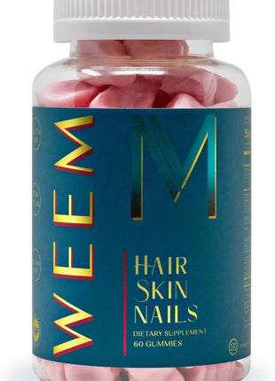 WEEM Hair Skin and Nails Gummies - Supports Healthy Hair - Vegan biotin Vitamins for Women & Men Supports Faster Hair Growth, Stronger Nails, Healthy Skin, Extra Strength (1)