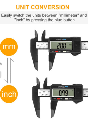 Digital Caliper, Sangabery 0-6 inches Caliper with Large LCD Screen, Auto - Off Feature, Inch and Millimeter Conversion Measuring Tool, Perfect for Household/DIY Measurment, etc