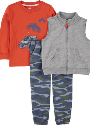 Simple Joys By Carter's Baby Boys 3-piece Playwear Pants Set, Chambray, 5T US