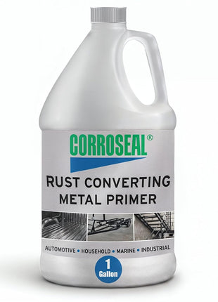 Corroseal Rust Converter & Metal Primer – Stops & Prevents Corrosion on Metal, Pro-Grade Rust Inhibitor for Cars, Trucks, Trailers, Marine & Industrial Equipment, 1 Gallon