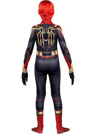 Marvel Integrated Spider-Man Official Youth Deluxe Zentai Costume - Deluxe Two-Way Stretch Spandex with Invisible Zippers and Wrist Openings for Added Convenience (M) Multi