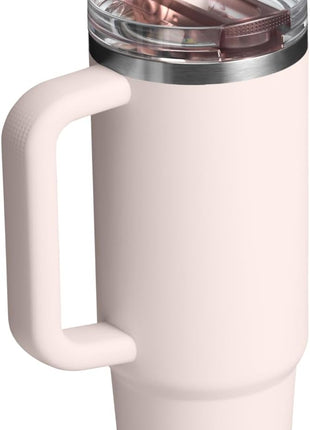 STANLEY Quencher ProTour Flipstraw Tumbler, 30 oz, Rose Quartz | Built-In Straw & Handle | Cupholder Compatible for Travel | Leakproof Insulated Stainless Steel Cup | BPA-Free