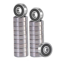 SHKI 20 Pcs 608 2RS Ball Bearings ? Bearing Steel and Double Rubber Sealed Miniature Deep Groove Ball Bearings (8mm x 22mm x 7mm) (608 2RS)