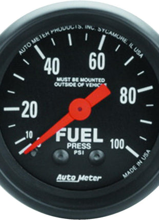 Auto Meter 2612 Z-Series Mechanical Fuel Pressure Gauge