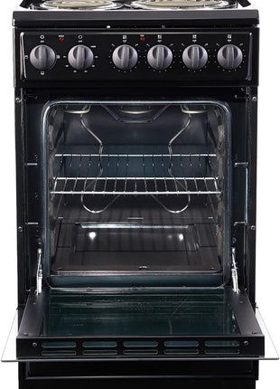 Premium Levella PRE2027GB 20 in Freestanding Electric Range with 4 Coil Burners and 2.2 Cu. Ft. Single Oven Capacity with Lower Storage Drawer in Black