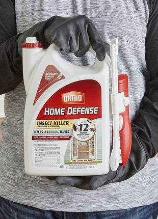 Ortho Home Defense Insect Killer for Indoor and Perimeter2 with Comfort Wand - Ready-To-Use Bug Spray, Kills Ants, Cockroaches & Spiders, 1.33 gal.