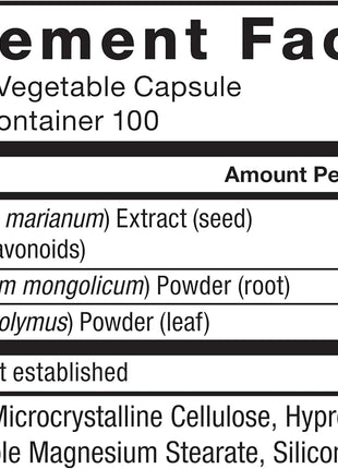Force Factor Milk Thistle Liver Support Formula | with Dandelion Root & Artichoke, 300mg Silymarin Milk Thistle Supplement for Liver Health & Detox, 100 Vegetable Capsules