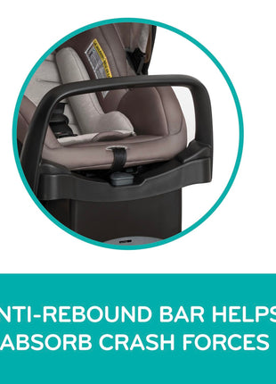 Evenflo Pivot Modular Travel System w/LiteMax Preemie and Infant Car Seat | 6 Modes of Use, Rear-Facing Mode for Infants 3-30 lbs, Stroller use up to 50 lbs (Casual Gray)