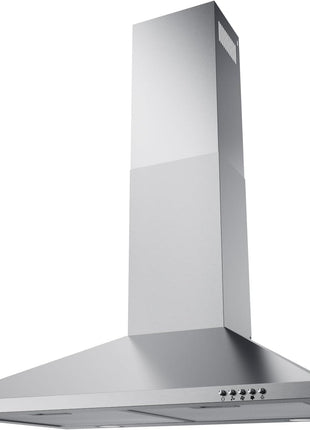 Hermitlux Range Hood 30 inch Stainless Steel, Wall Mount Vent Hood for Kitchen with Charcoal Filter, Ducted/Ductless Convertible